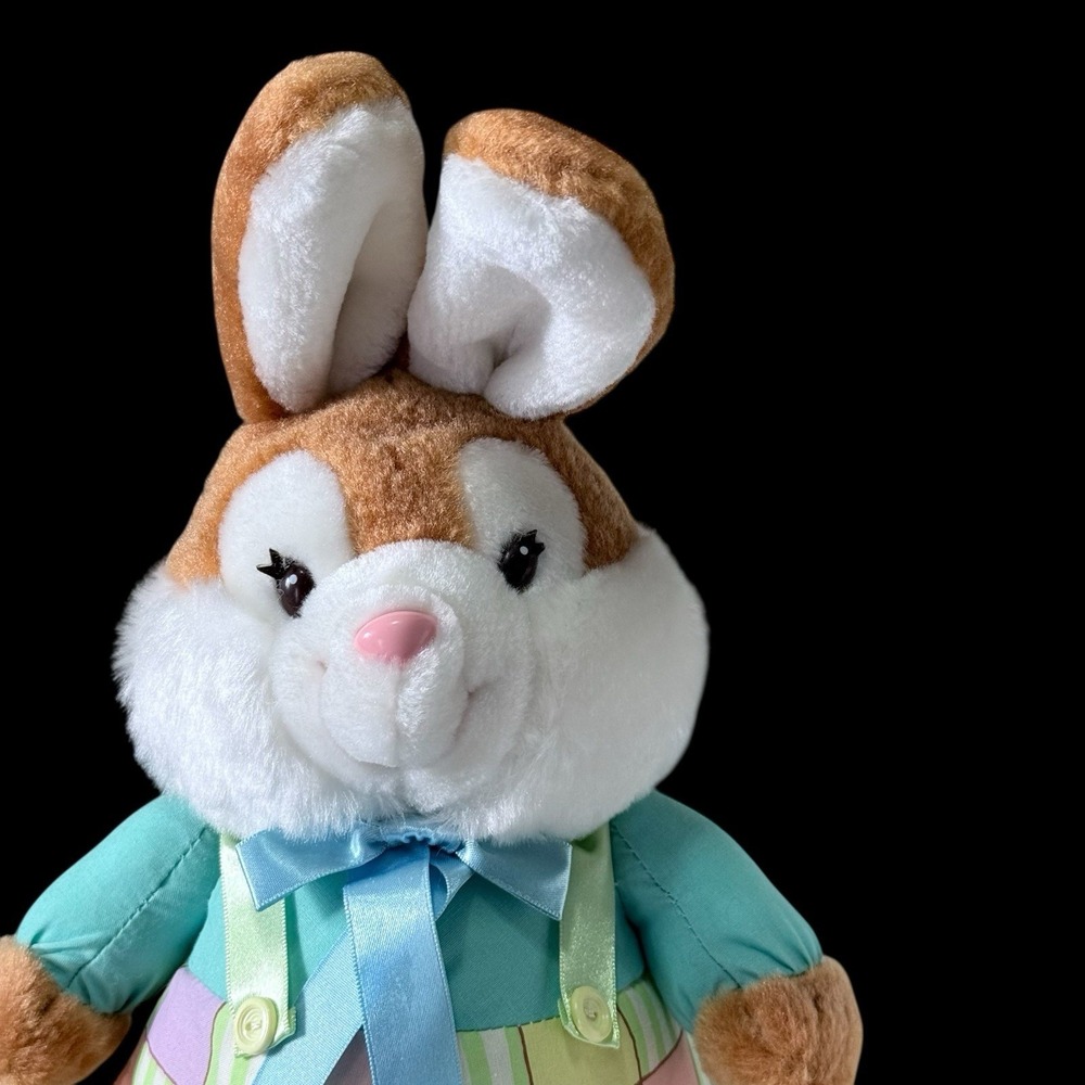Vtg NOS American Greetings Bloomer Bunny Rabbit Easter 12"‎ Plush Multicolored - Picture 2 of 7